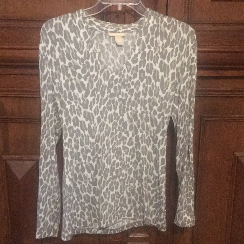 Animal print sweater from Banana Republic.